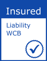 A graphic representing Focus Window Cleaning's Workers Compensation Board WCB and Liability Insurance coverage.